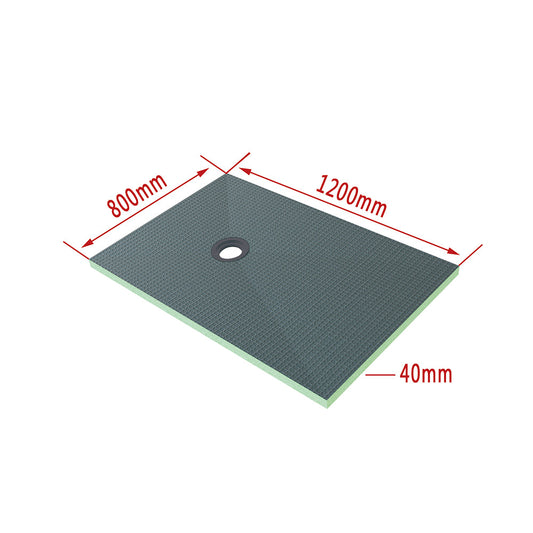 Duchacasa Panel de construccion,Plato de ducha de XPS con accesorios de desagüe,Tablero de aislamiento impermeable