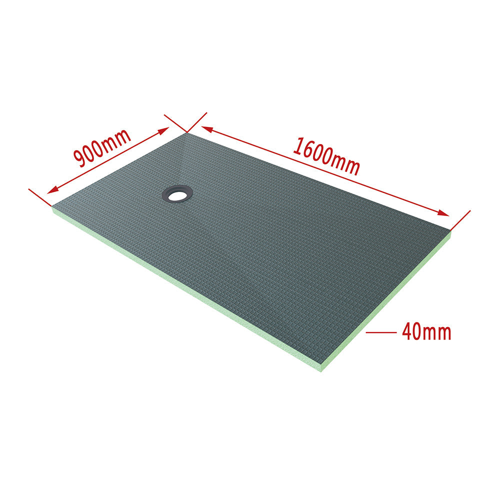 Duchacasa Panel de construccion,Plato de ducha de XPS con accesorios de desagüe,Tablero de aislamiento impermeable