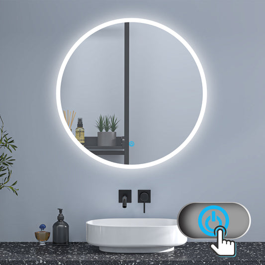 Duchacasa Interruptor táctil de espejo de baño redondo