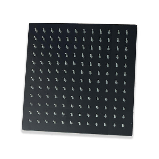 Duchacasa Columna de Ducha Termostática con Alcachofa Cuadrada Grande 10 pulgadas Barra Negro Mate para Baño