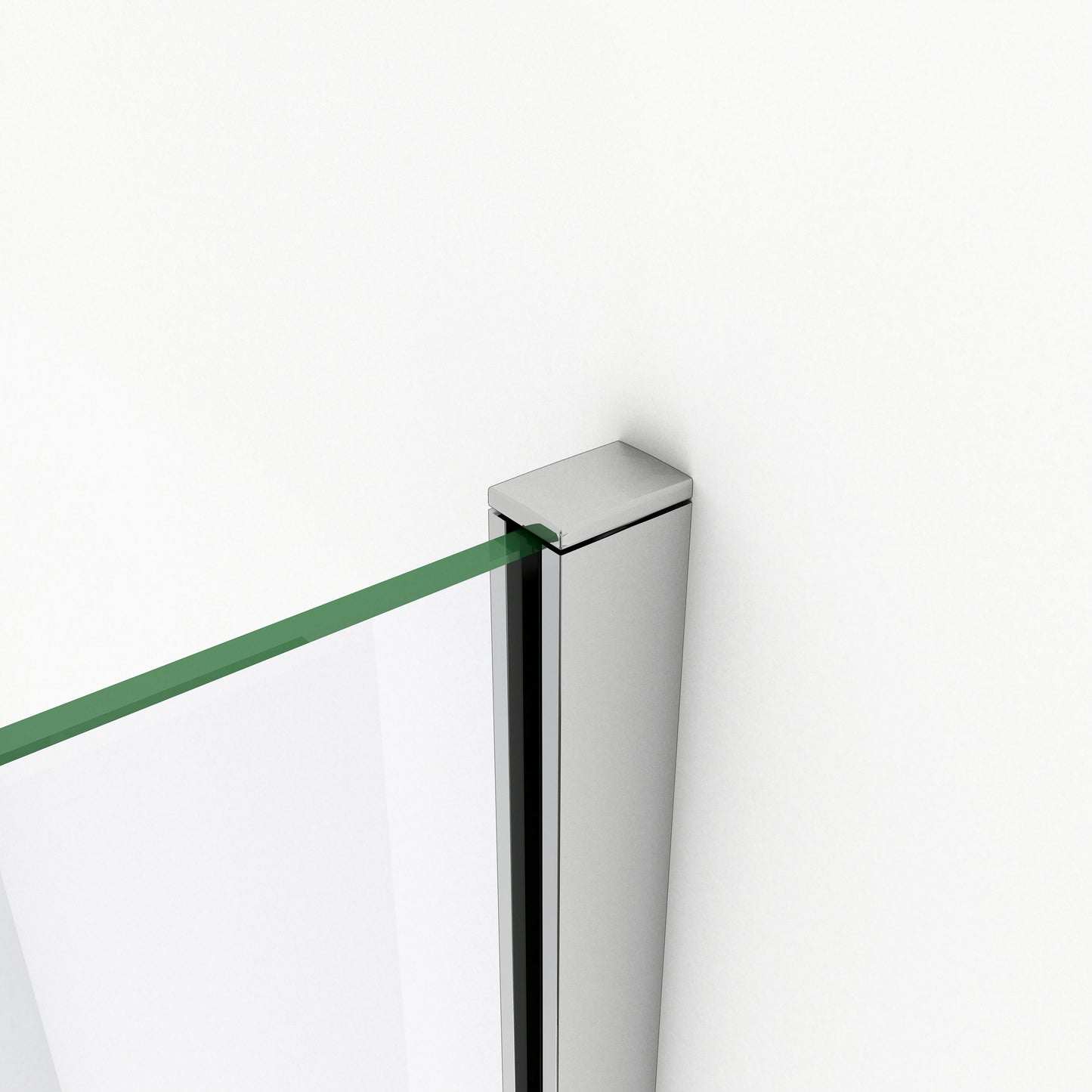 Mampara de Ducha Frontal 1 hoja sin Marco exterior, 8mm cristal con Película de Protección a Prueba de Explosiones, Barra ajustable 70-120cm, Altura 200cm