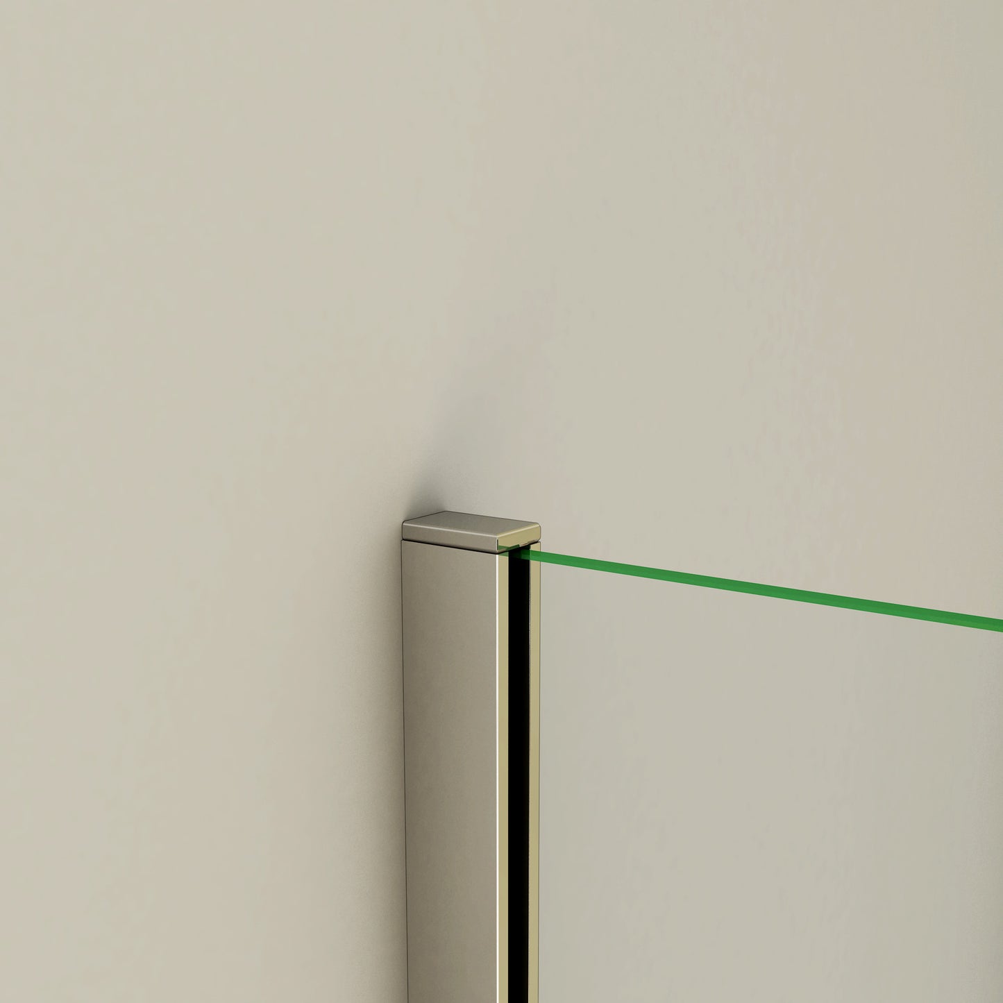 Mampara de Ducha Frontal 1 hoja sin Marco exterior, 10mm Cristal templado Antical, Barra 90cm/140cm, Altura 200cm