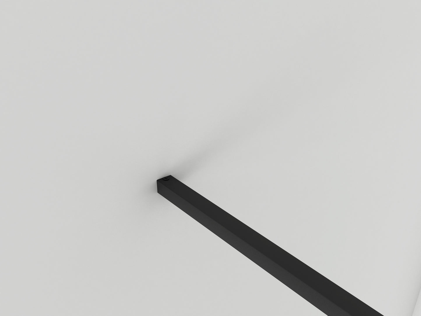 Mampara de Ducha Frontal, Cristal Templado 8mm,Perfil Negro, Altura 200cm