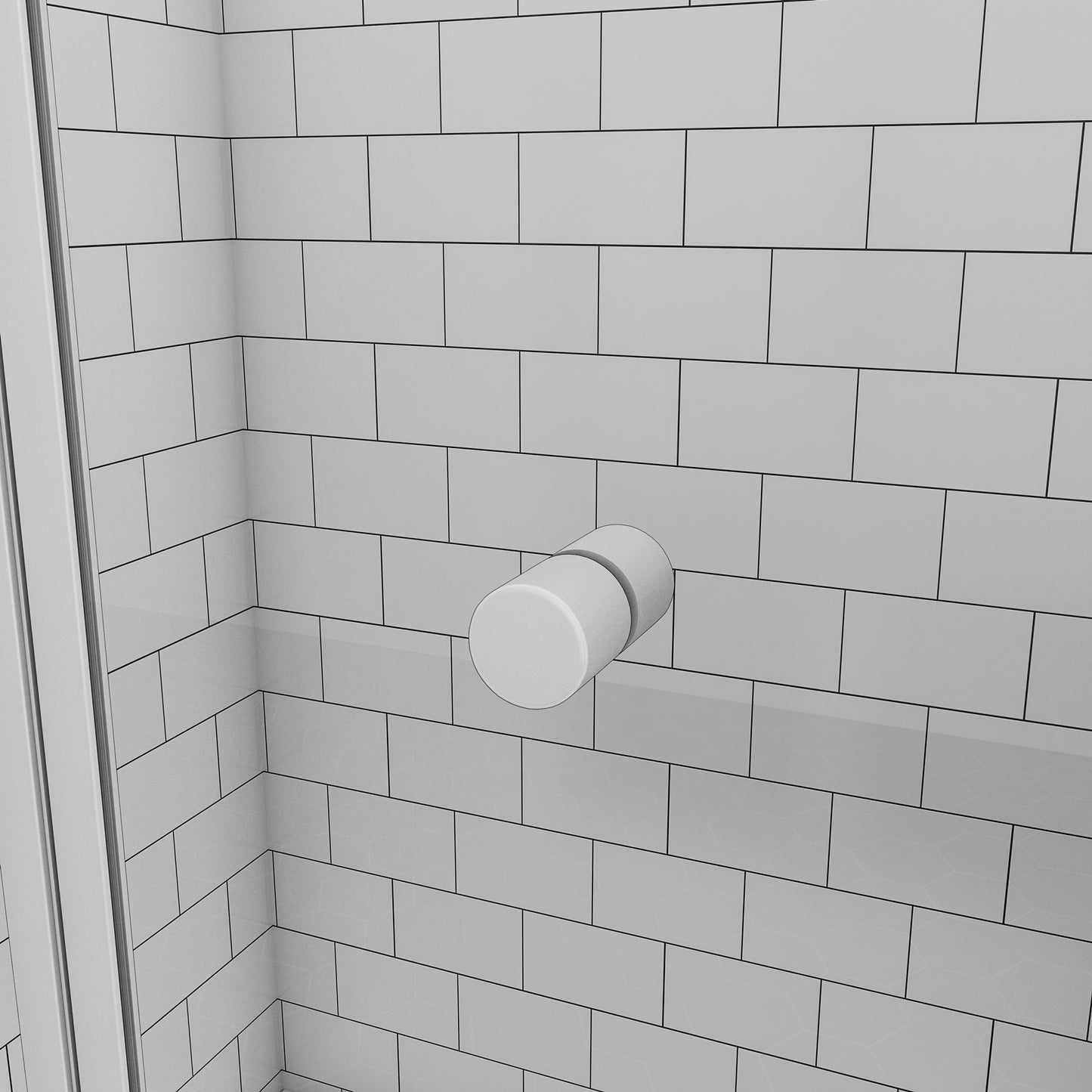 Mampara de Ducha Frontal Plegable Dos hojas, 5mm Cristal templado, Marco de aluminio Gris mate, Altura 185cm