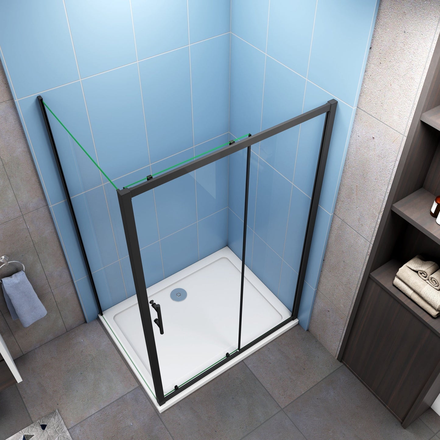 Mampara-de-ducha-negra-con-puerta-de-130cm-4