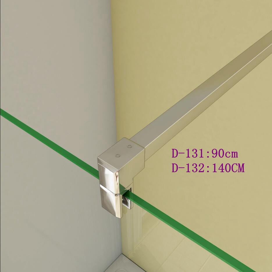 Mampara de Ducha, 8mm Cristal templado Antical, Equipada Barra de longitud diferente