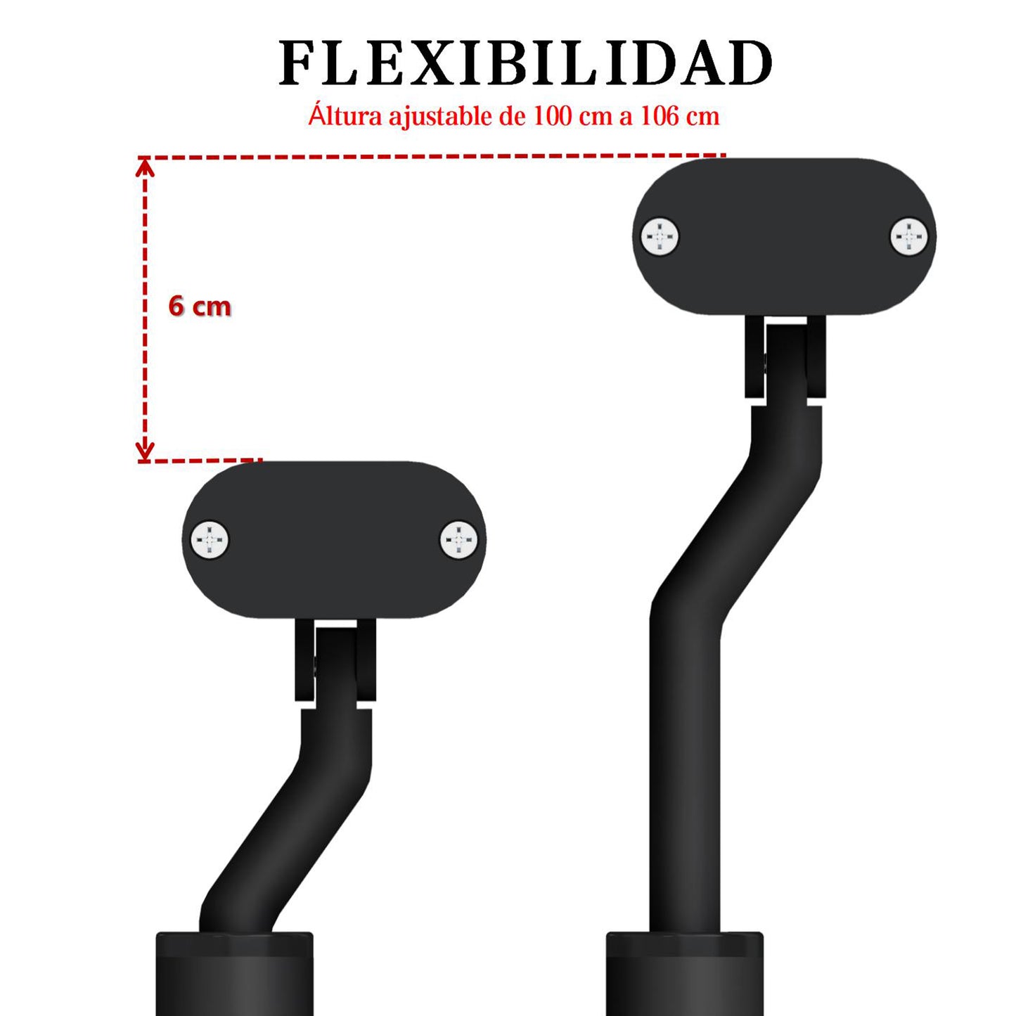 Barandillas de aluminio Negro mate - interior y exterior - fijaciones al suelo 100/150/200/300/350/400/500x100cm