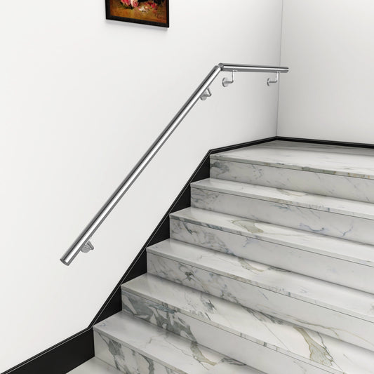 Pasamanos de escalera de acero inoxidable 304 para interior y exterior - 80/100/120/150/180/200 cm