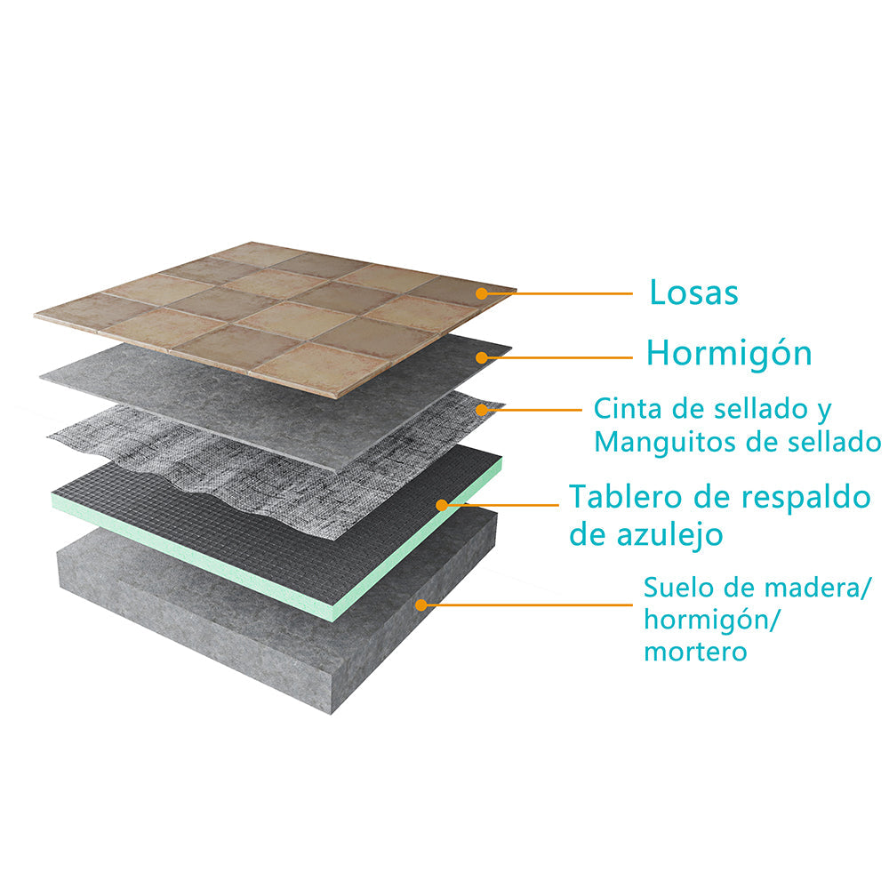 Duchacasa Panel de construccion,Plato de ducha de XPS con accesorios de desagüe,Tablero de aislamiento impermeable