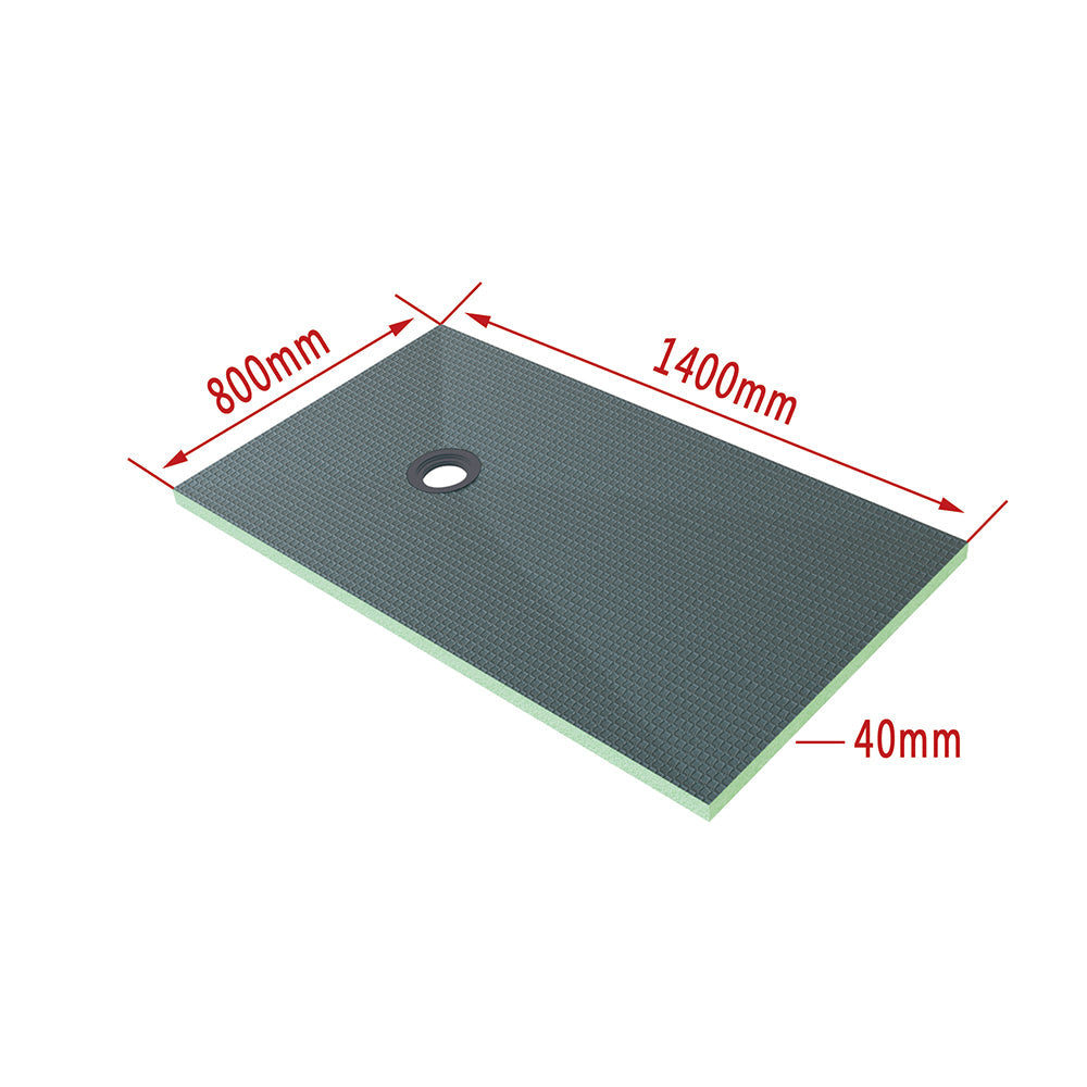 Duchacasa Panel de construccion,Plato de ducha de XPS con accesorios de desagüe,Tablero de aislamiento impermeable