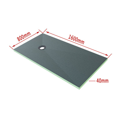 Duchacasa Panel de construccion,Plato de ducha de XPS con accesorios de desagüe,Tablero de aislamiento impermeable