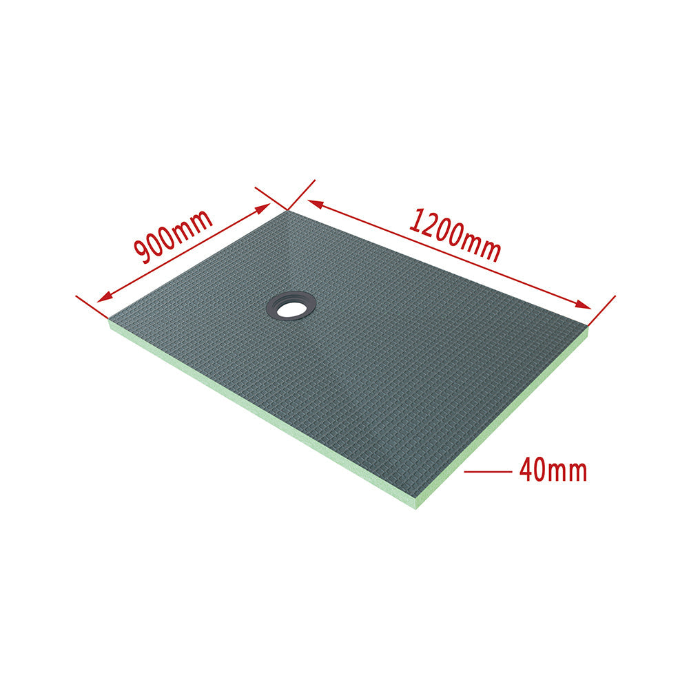 Duchacasa Panel de construccion,Plato de ducha de XPS con accesorios de desagüe,Tablero de aislamiento impermeable