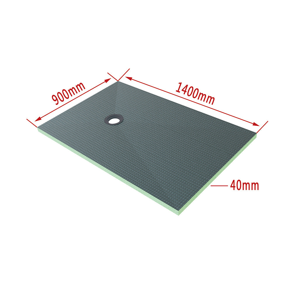 Duchacasa Panel de construccion,Plato de ducha de XPS con accesorios de desagüe,Tablero de aislamiento impermeable