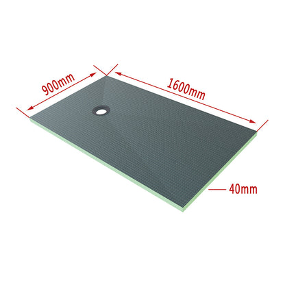 Duchacasa Panel de construccion,Plato de ducha de XPS con accesorios de desagüe,Tablero de aislamiento impermeable