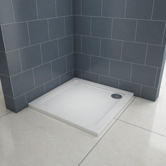 Plato de Ducha Rectangular/Cuadrada, Superficie con Gel Coat, las Piezas de Desagüe Incluidas
